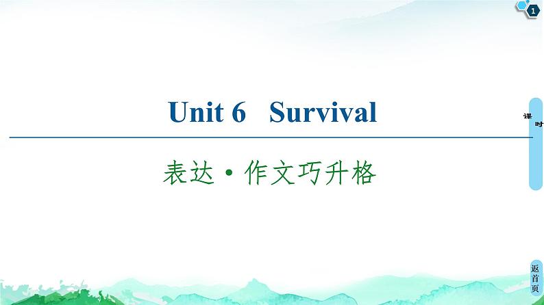 高中英语外研版 (2019) 选择性必修第二册 20-21 Unit 6 表达·作文巧升格课件PPT01