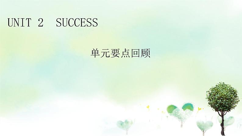 北师大版选修第一册2020_2021学年新教材高中英语UNIT2SUCCESS单元要点回顾课件第1页
