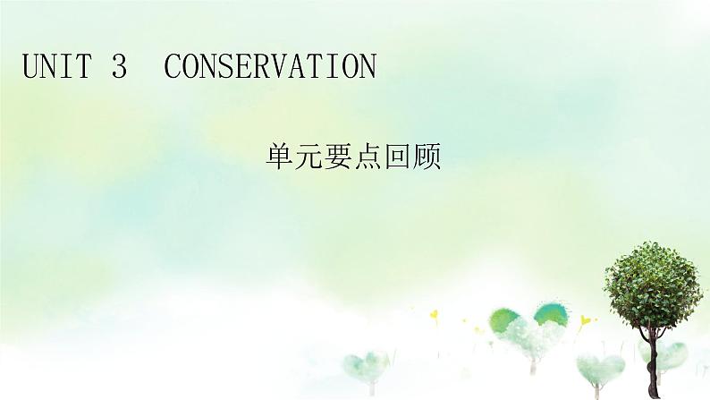 北师大版(2019)高中英语 选修第一册 Unit 3 Conservation课件(8份)01