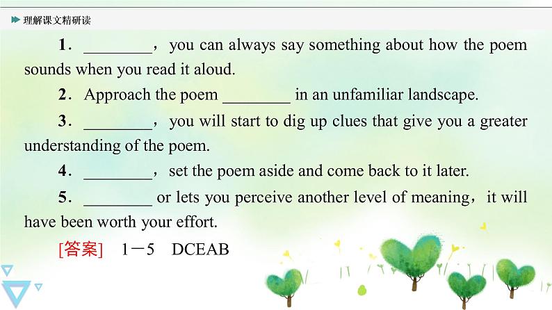 牛津译林版(2019)高中英语 选择性必修第一册 Unit 4 Exploring poetry(课件+学案+课时作业)(共19份)06