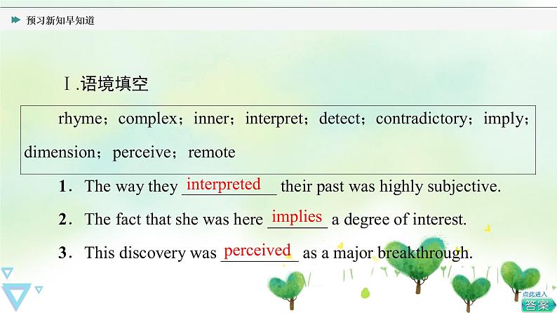 牛津译林版(2019)高中英语 选择性必修第一册 Unit 4 Exploring poetry(课件+学案+课时作业)(共19份)07