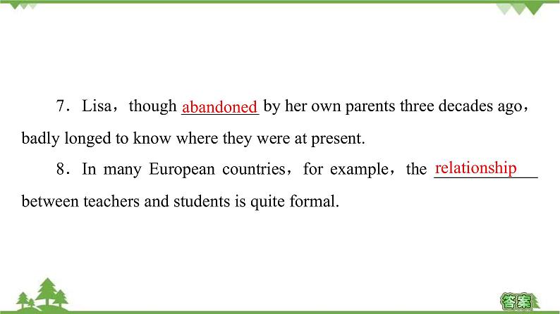 2021-2022学年高中人教版英语选修7课件:Unit3+SectionⅡ Learning+about+Language05
