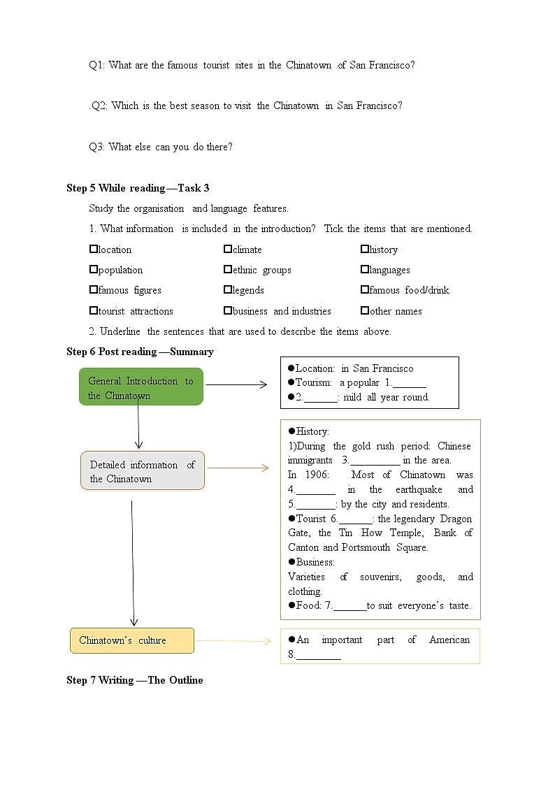 (学案)Unit 3 DIVERSE CULTURES—Reading for Writing02