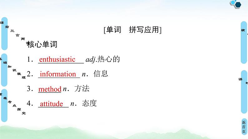 2022版高考英语(外研版)一轮复习课件:必修1 Module 1 My First Day at Senior High06