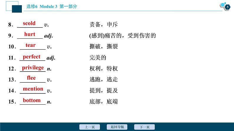 2022版高考英语(外研版)一轮复习课件:选修6 3 Module 3 Interpersonal Relationships—Friendship第6页