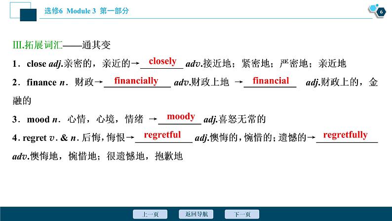 2022版高考英语(外研版)一轮复习课件:选修6 3 Module 3 Interpersonal Relationships—Friendship第7页