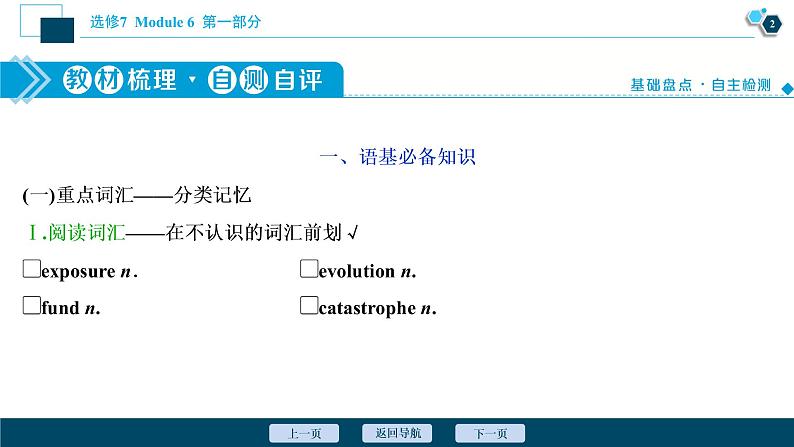 2022版高考英语(外研版)一轮复习课件:选修7 6 Module 6 The World’s Cultural Heritage第3页