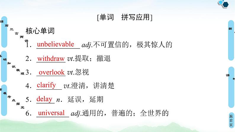 2022版新高考英语(北师大版)一轮复习课件:选修6 Unit 17 Laughter第6页