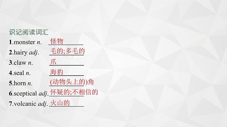 (新高考)2022届高中英语外研版一轮复习 必修4 必备预习案 Module 6 Unexplained Mysteries of the Natural World 精品课件第4页