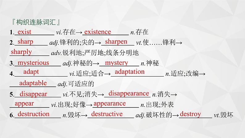 (新高考)2022届高中英语外研版一轮复习 必修4 必备预习案 Module 6 Unexplained Mysteries of the Natural World 精品课件第6页