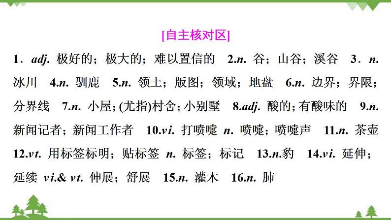 新教材2022新高考英语人教版一轮总复习课件:选择性必修第一册+UNIT+3 FASCINATING+PARKS05