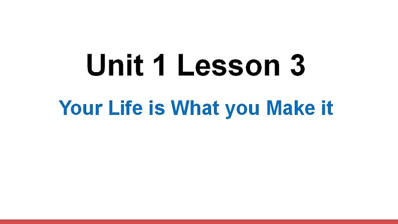 北师大版(2019版)高中英语必修一 课件 Unit 1 Lesson 2&301