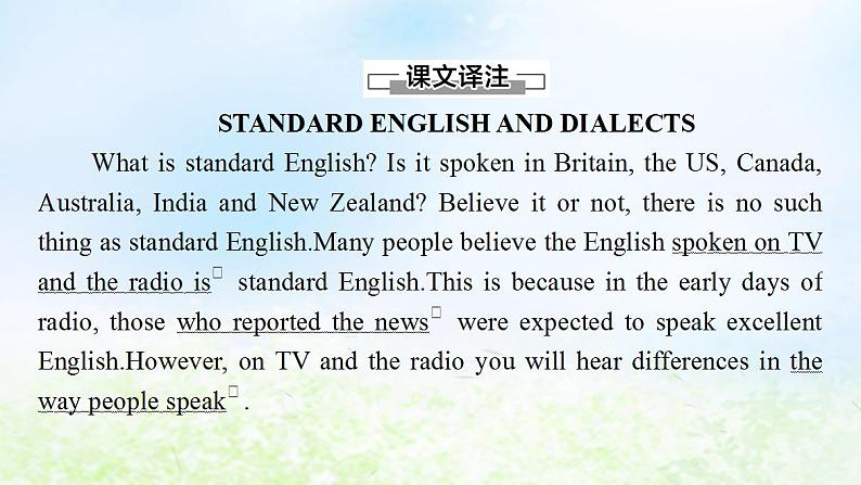 人教版高中英语必修1 Unit 2 English around the world SectionⅣ Using Language 课件03