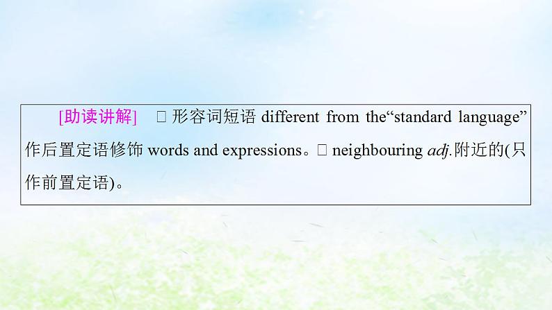 人教版高中英语必修1 Unit 2 English around the world SectionⅣ Using Language 课件08