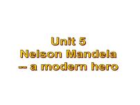 人教版 (新课标)必修1&2必修1Unit 5 Nelson Mandel -- a modern hero说课ppt课件