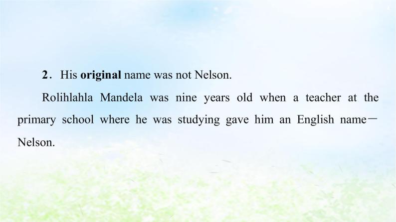 人教版高中英语必修1 Unit 5 Nelson Mandel -- a modern hero SectionⅠWarming Up Pre_reading&Reading 课件04