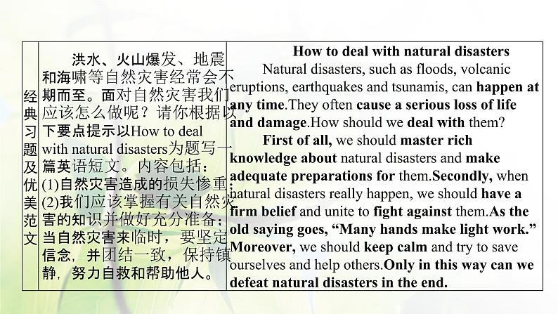 高考英语一轮总复习模块知识选修6Unit5Thepowerofnature课件新人教版06