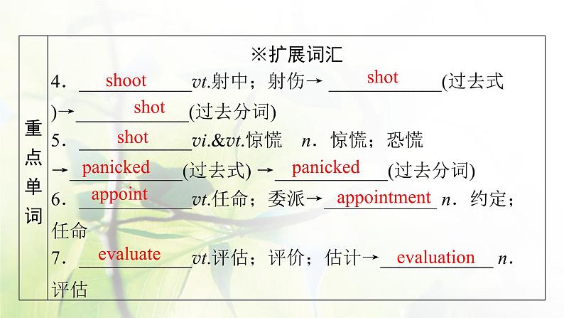 高考英语一轮总复习模块知识选修6Unit5Thepowerofnature课件新人教版08