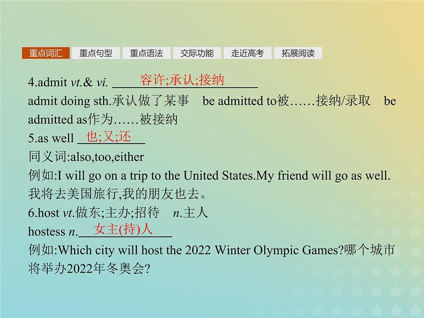 高中英語(yǔ)Unit2TheOlympicGames單元重點(diǎn)小結(jié)課件新人教版必修2第3頁(yè)