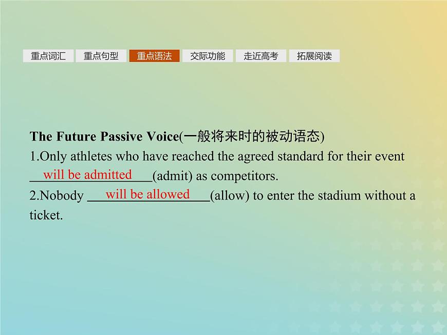 高中英語(yǔ)Unit2TheOlympicGames單元重點(diǎn)小結(jié)課件新人教版必修2第8頁(yè)