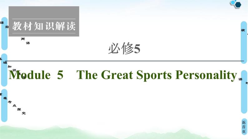 2021版 必修5 Module 5 The Great Sports Personality课件PPT01