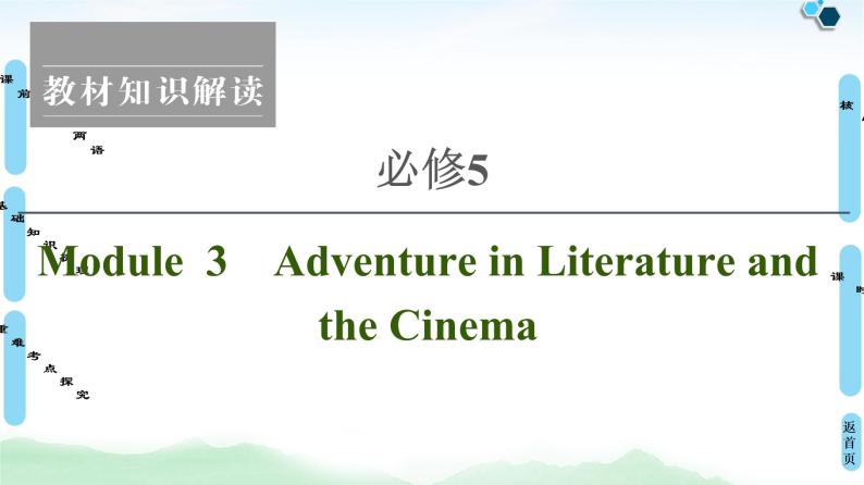 2021版 必修5 Module 3 Adventure in Literature and the Cinema课件PPT01