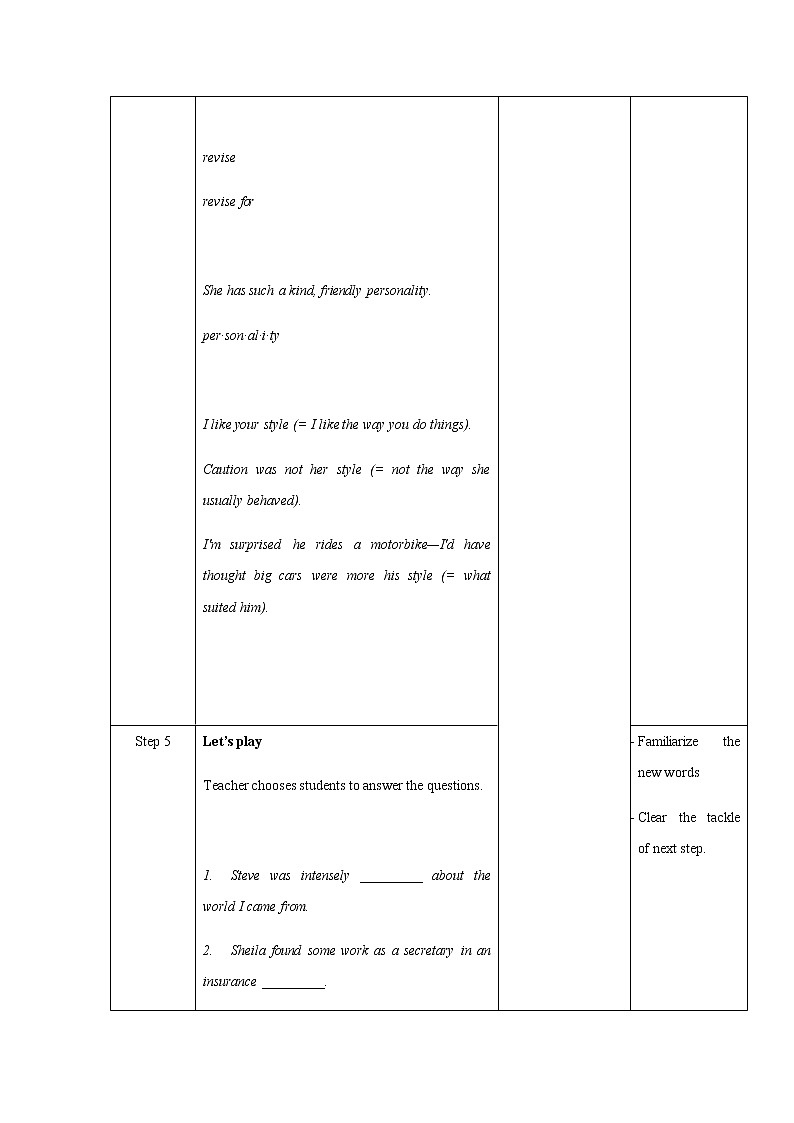2020-2021学年新人教版 高中英语必修一 Welcome Unit Period4 Reading for Writing 教案第3页