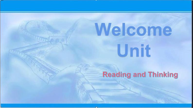 2020-2021学年 高中英语新人教版必修一：Welcome Unit 第二课时 Reading and Thinking  课件 (共17张PPT)01