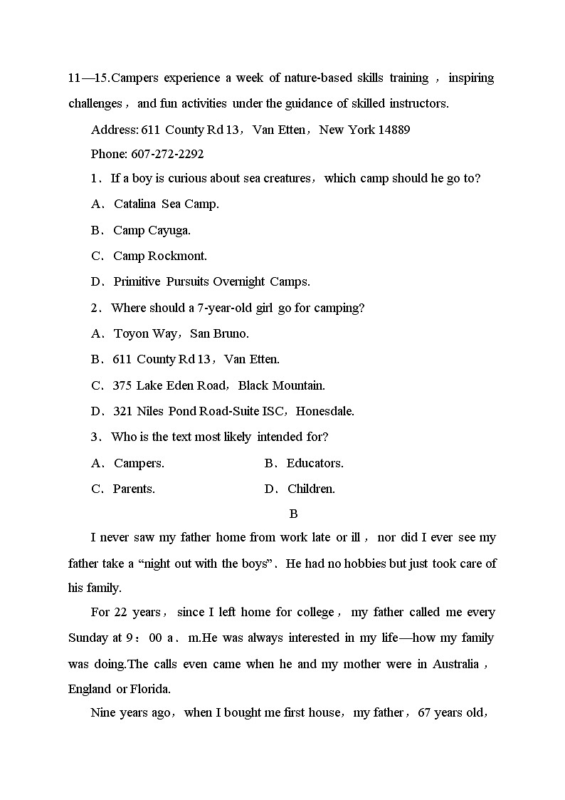 unit3 starting out & understanding ideas 练习学案第3页