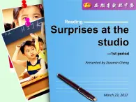 牛津上海版高中一年級(jí)第一學(xué)期Unit 4 Entertainment reading Surprises at the studio 課件