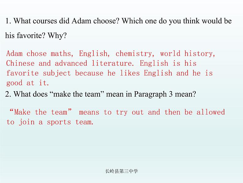 Unit 1 Teenage Life Reading and Thinking 课件 2020-2021学年高一英语人教版 2019 必修第一册07