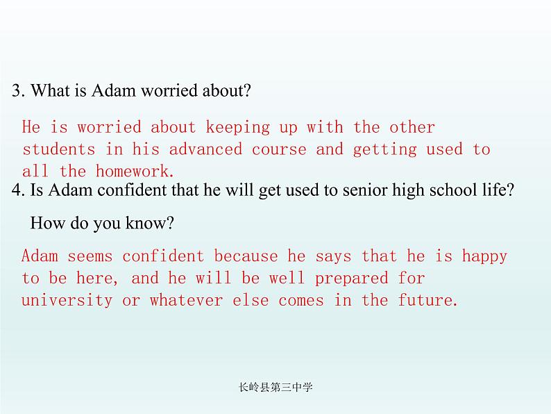 Unit 1 Teenage Life Reading and Thinking 课件 2020-2021学年高一英语人教版 2019 必修第一册08