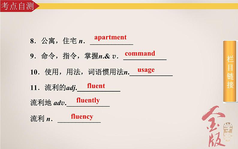 《金版学案》2016届高考英语人教版一轮复习课件:必修1Unit 2 English around the world第5页