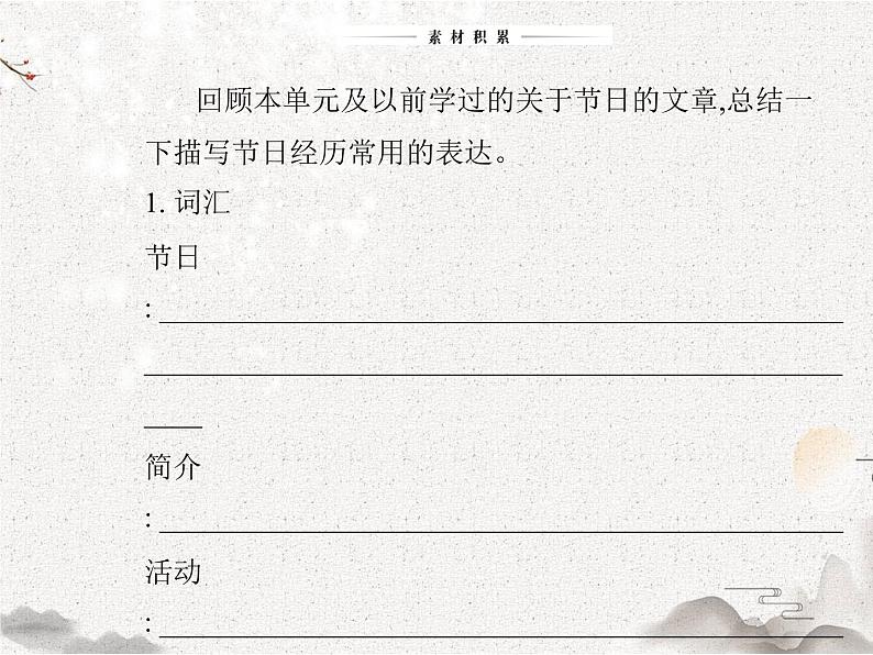 2020-2021学年高中英语 新人教版必修第三册 Unit 1 festivals and celebrations Reading for Writing课件(13张)第4页