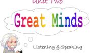 2021学年Unit 2 Great Minds备课课件ppt