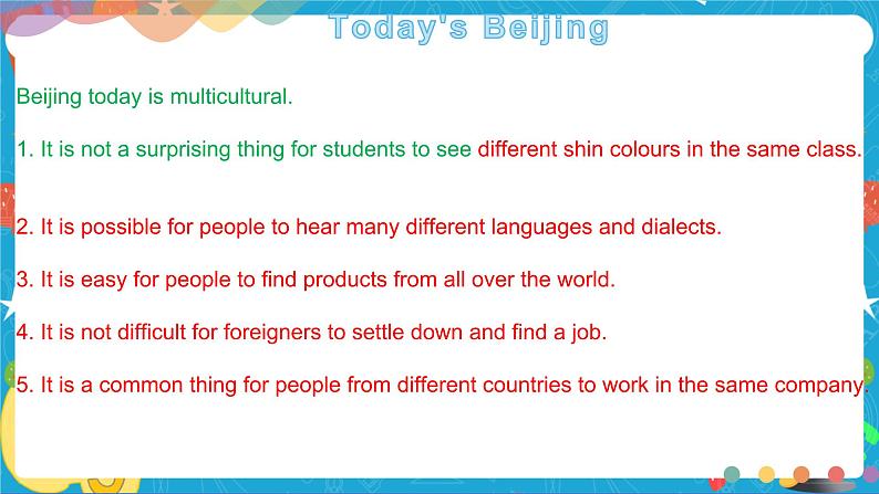 Unit4 Breaking boundaries Period2 Using language课件08