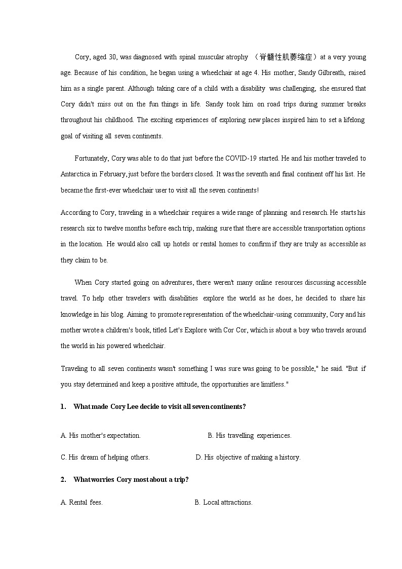 Unit 2 Lessons in life Period 1 Starting out and understanding ideas 练习03