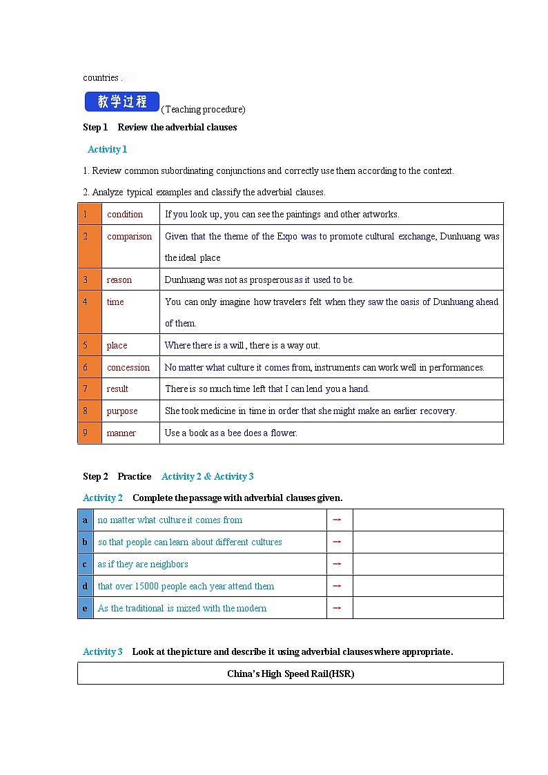 Unit 3 The world meets China Period 2 Using language 教学设计02