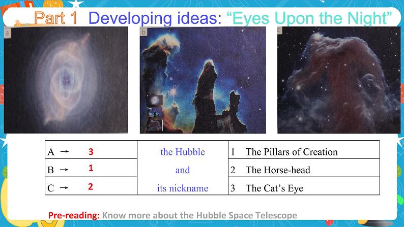Unit 6 Space and beyond Period 3 Developing ideas and presenting ideas 课件02