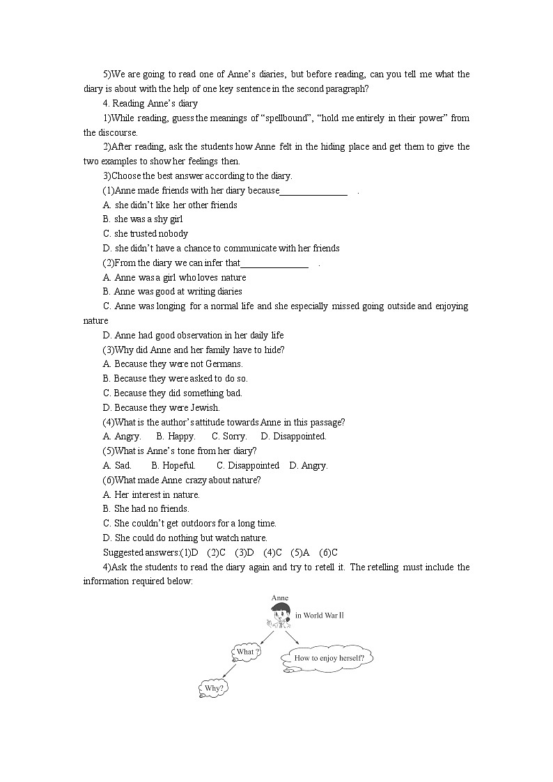 英语新课标(人教版)教学案 必修一Unit1《Friendship》Period 2 Reading03