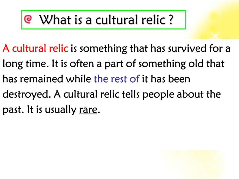 高中英语新人教版必修二《Unit 1 Cultural relics》课件（1）03