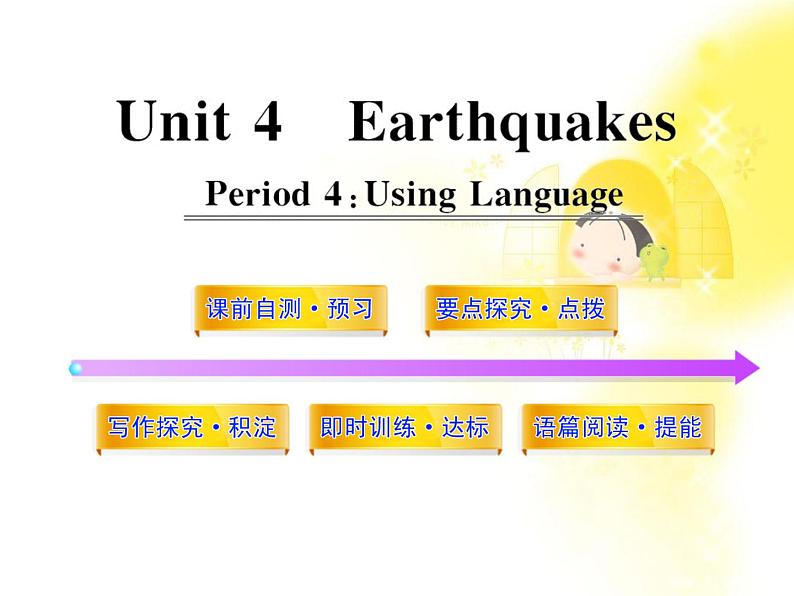 高中英语课时讲练通配套课件:Unit4《Earthquakes》Period 4(新人教版必修1)01