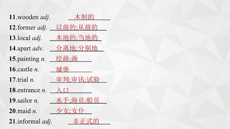 (新高考)2022届高中英语人教版一轮复习 分册一 必修2 Unit 1 Cultural relics 精品课件第7页