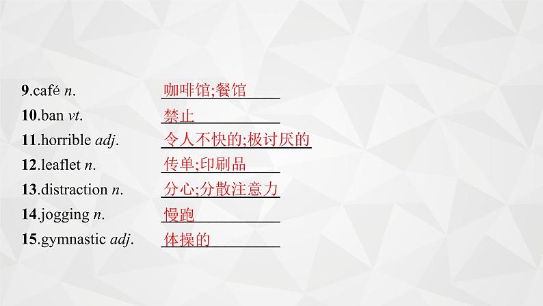(新高考)2022届高中英语外研版一轮复习 必修2 必备预习案 Module 2 No Drugs 精品课件04