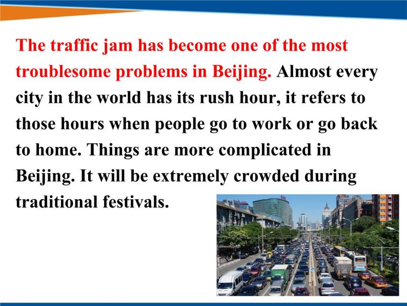 Module 2 Traffic Jam Listening and Speaking PPT课件05