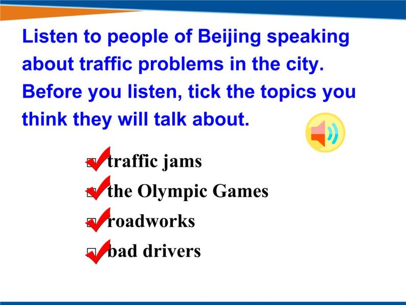 Module 2 Traffic Jam Listening and Speaking PPT课件07