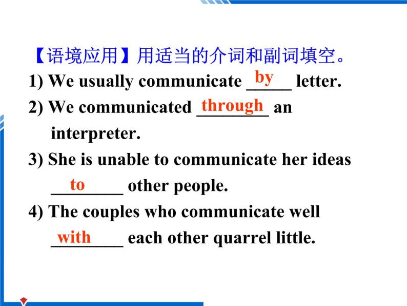 Module 3 Body Language and Non-verbal Communication Language points PPT课件07