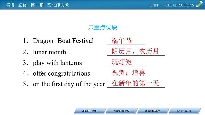 新教材北师大版英语必修第1册 UNIT 3 Period 1 PPT课件+练习05