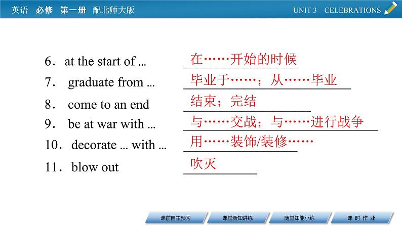 新教材北师大版英语必修第1册 UNIT 3 Period 1 PPT课件+练习06
