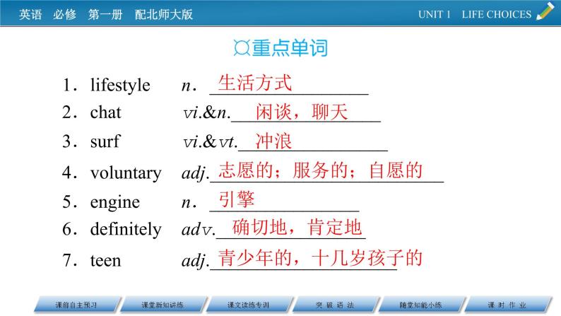 新教材北师大版英语必修第1册 UNIT 1 Period 2 PPT课件+练习03